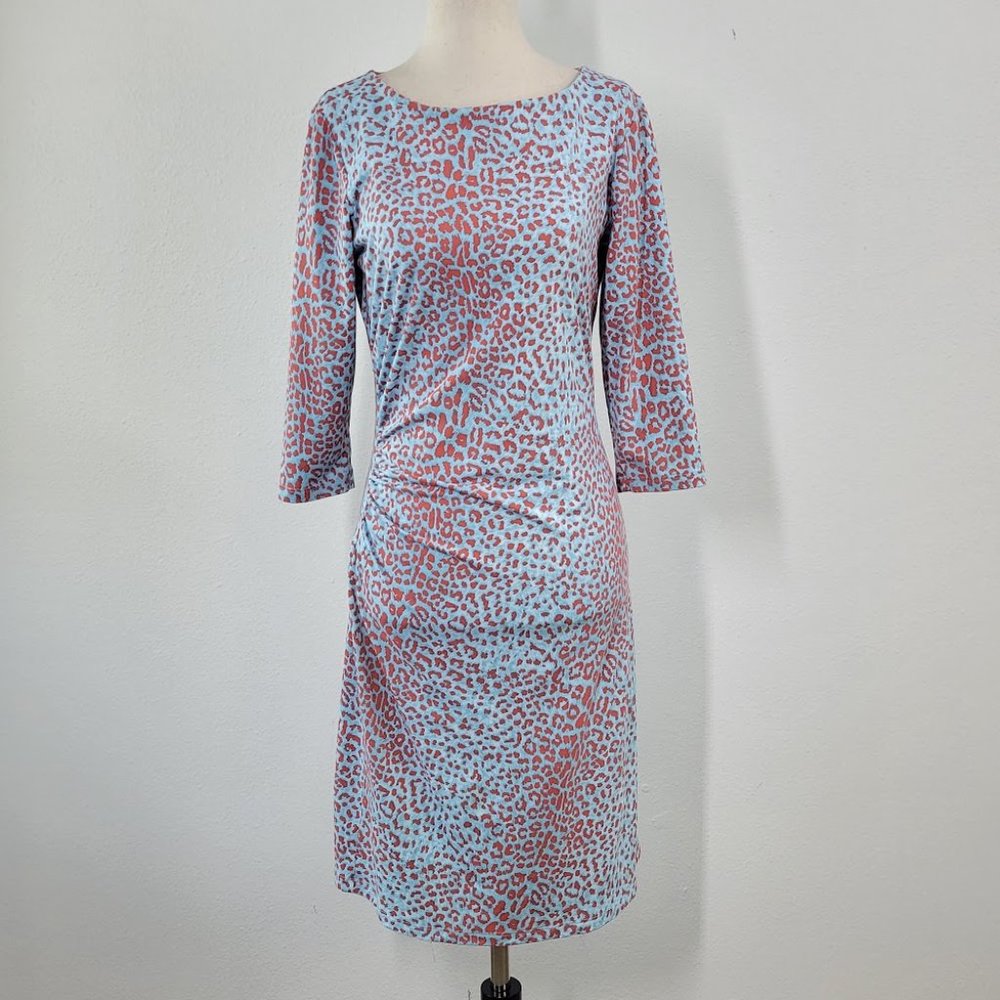 J. McLaughlin catalina animal print sheath mini dress Sz S
